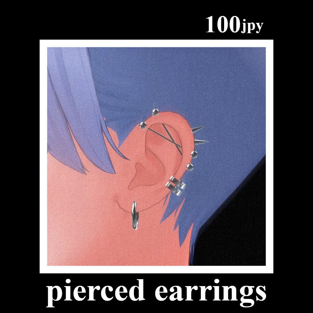 【VRChat向け】pierced earrings