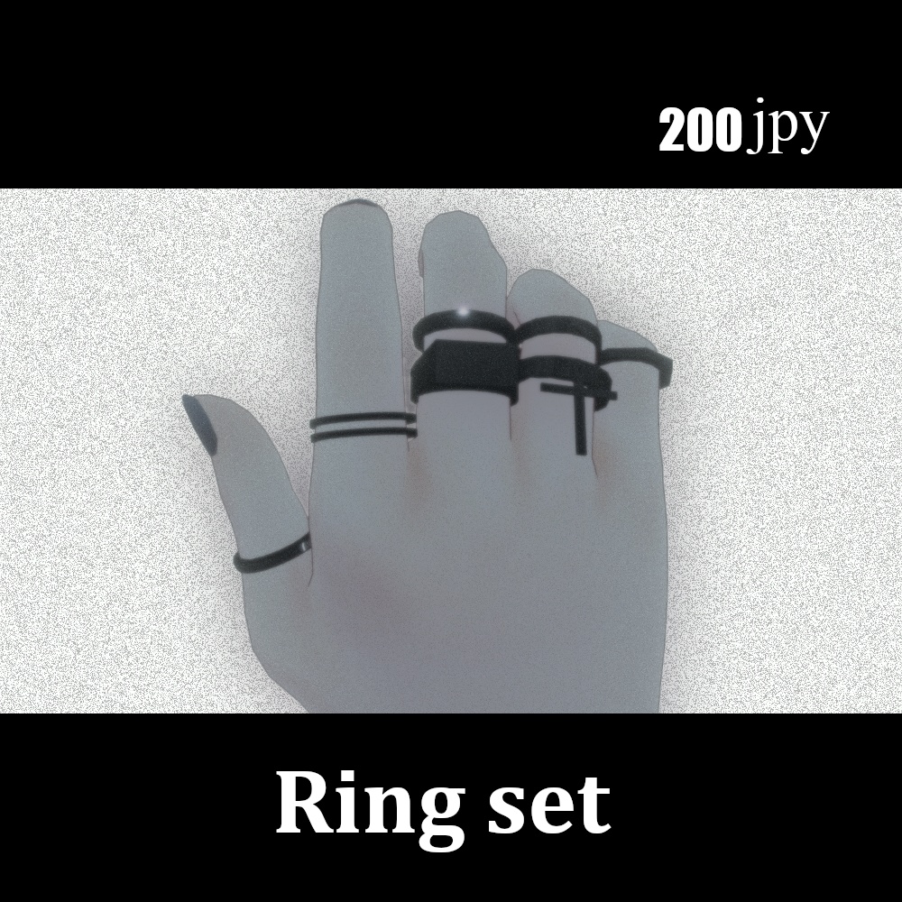 【VRChat向け】 ring set 指輪セット