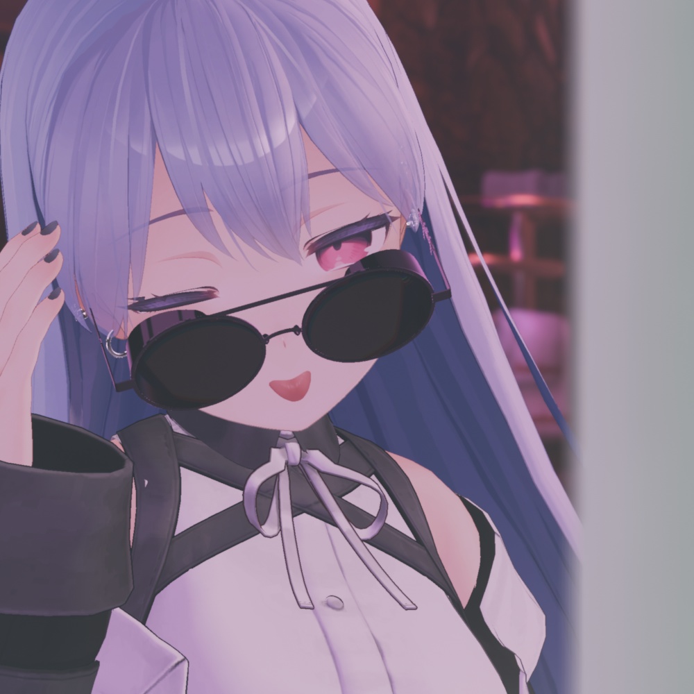 【VRChat向け】 glasses_02 サイドシールドサングラス