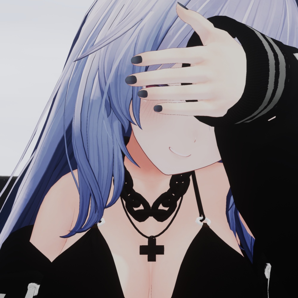 【VRChat向け】Chain and cross necklace チェーンと十字のネックレス