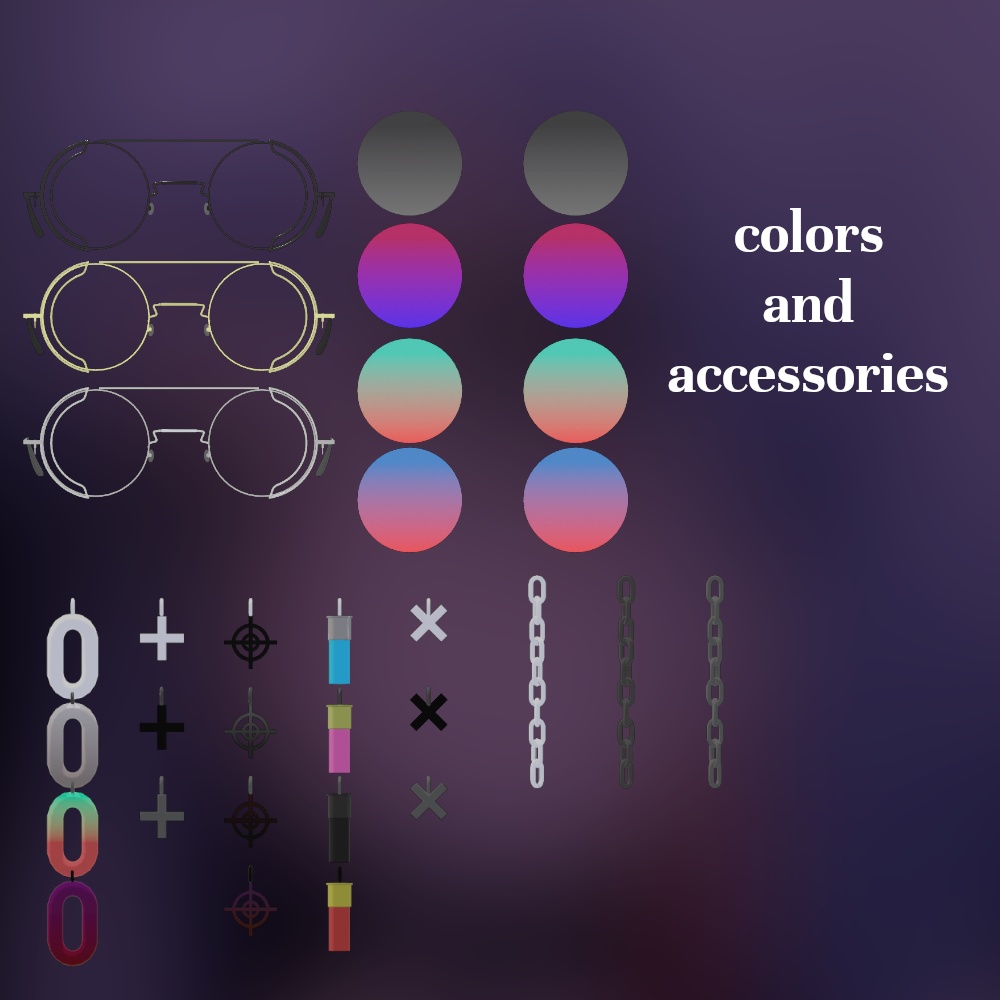 【VRChat向け】 glasses_03V2