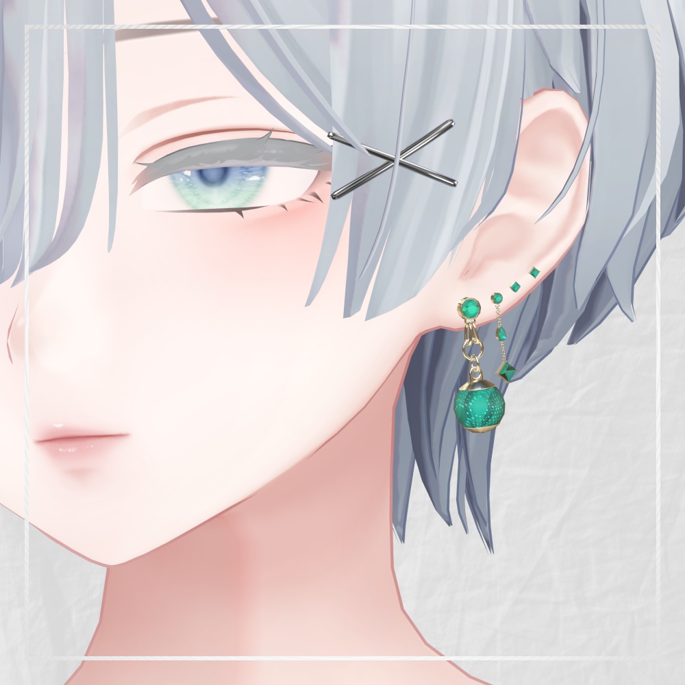 【VRChat向け】pierced earring_08_RWPE08