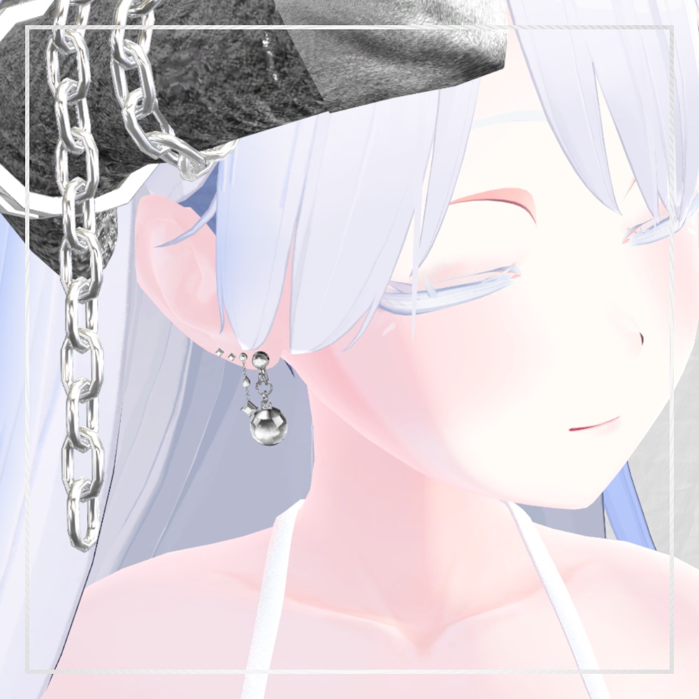 【VRChat向け】pierced earring_08_RWPE08