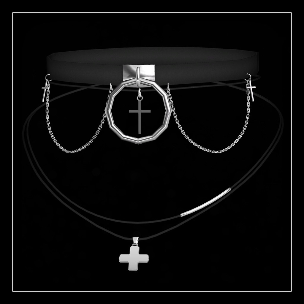 Choker and Necklace cross02_RWCN03