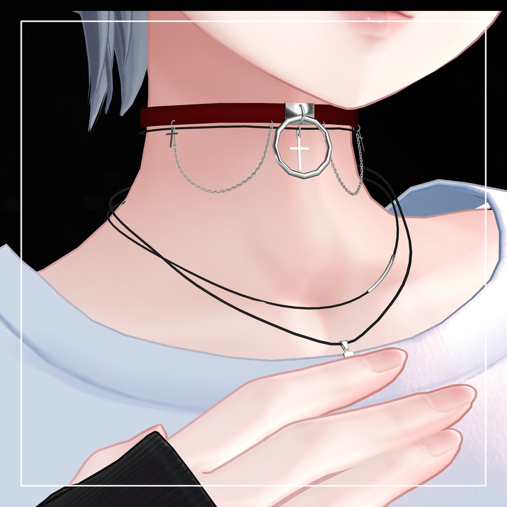 Choker and Necklace cross02_RWCN03