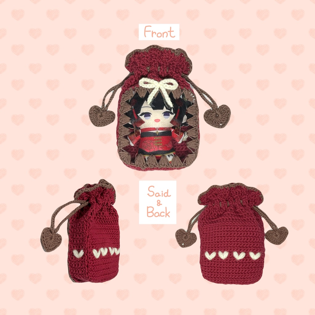 はーとちょこれいと❤︎巾着ポーチ Red