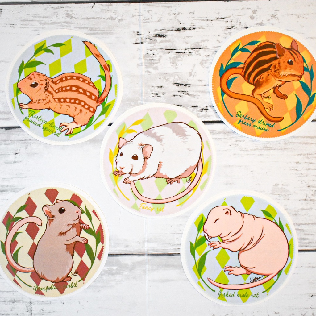 ネズミ大サイズ耐水ステッカー Lichtmuhle Booth