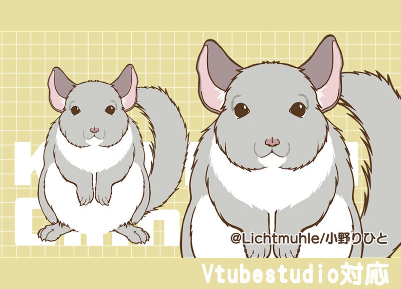 シンプル着ぐるみ風チンチラ【VTS対応】