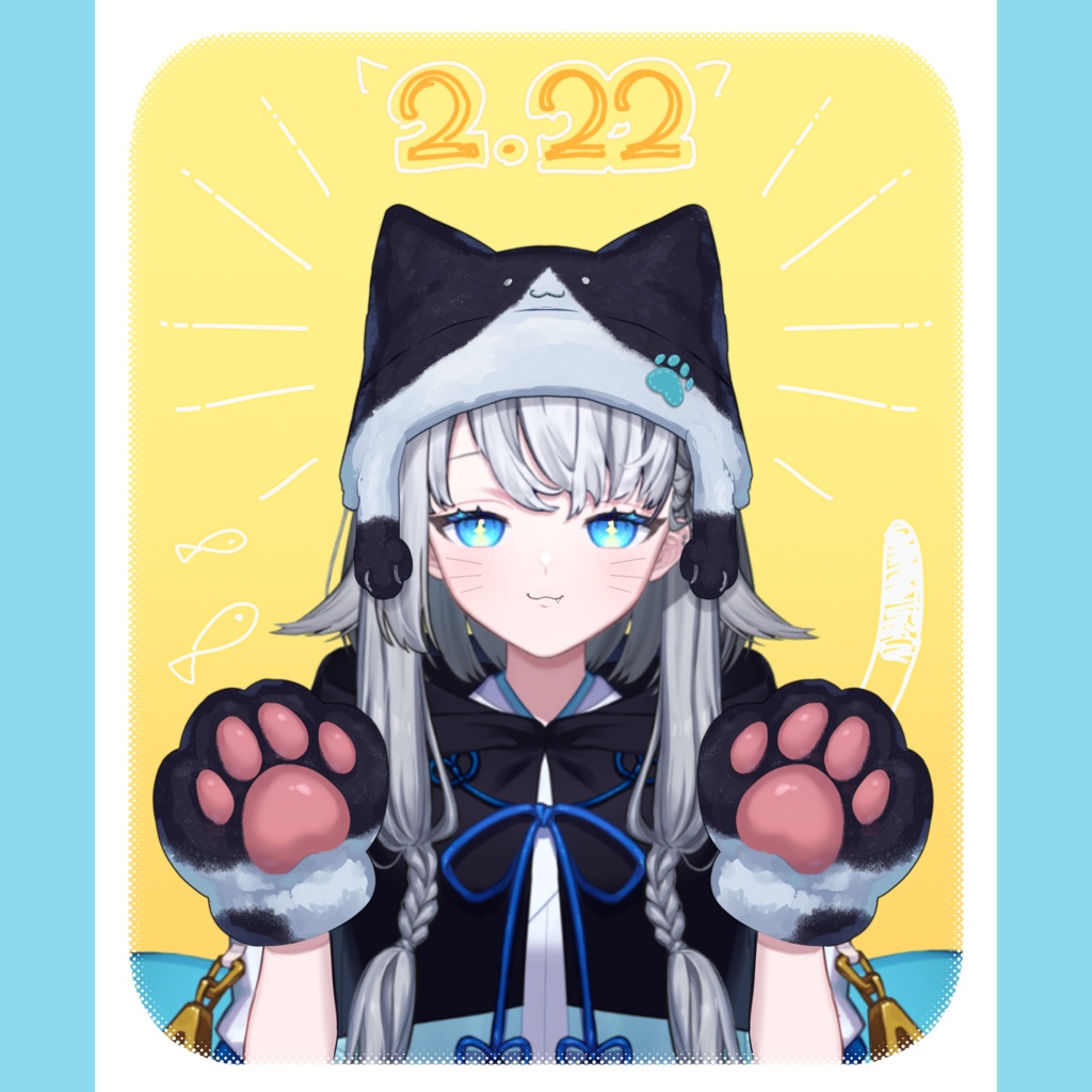 【Vtuberイラスト素材】猫のサムネセット【VTuber Assets】
