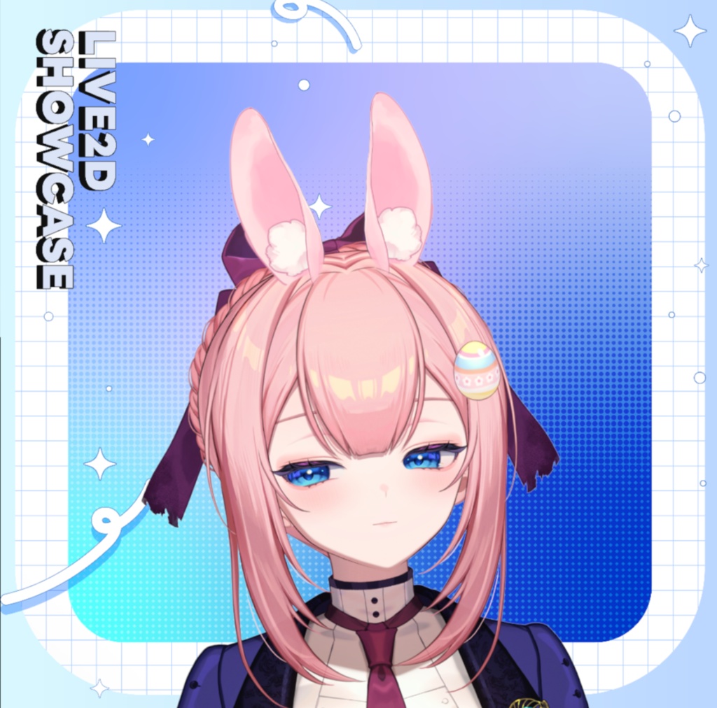 【無料あり】ﾋﾟｺﾋﾟｺ動く！イースターバニー2点Set【VTuber Assets】