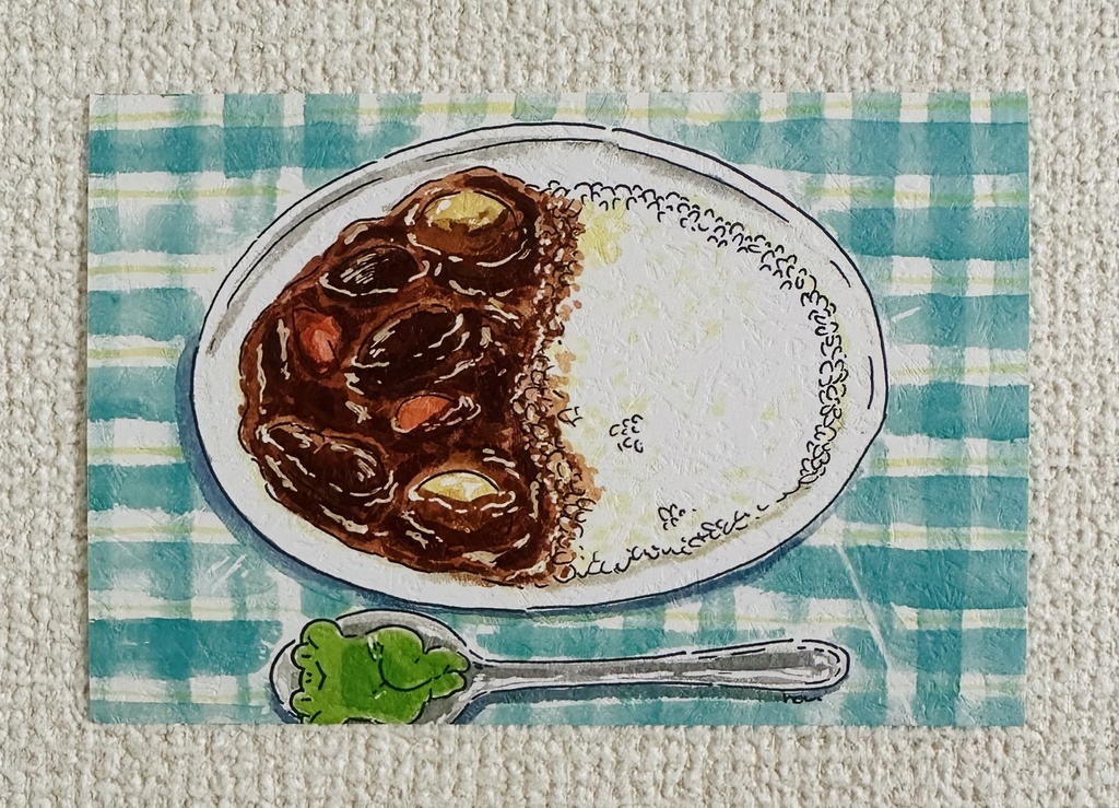 原画複製ポストカード『カレー』