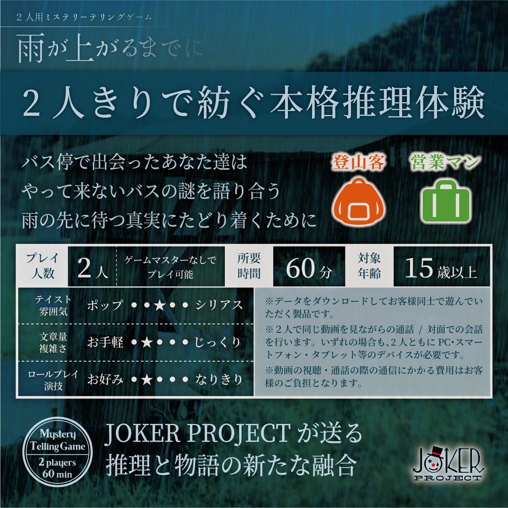 【ミステリーテリングゲーム】雨が上がるまでに