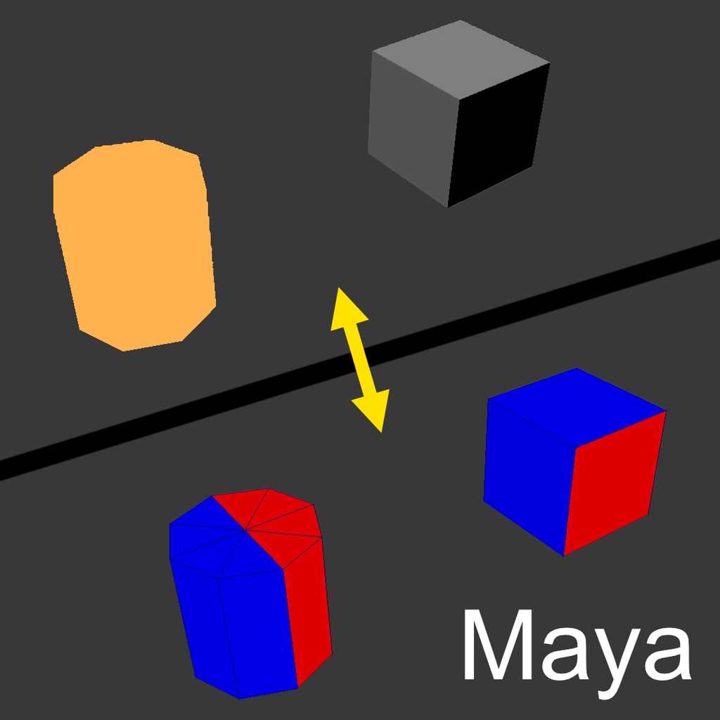 【表裏チェッカー / Normal Checker】Maya用スクリプト