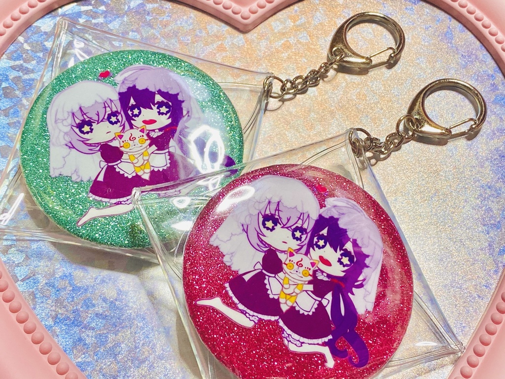 キラキラ☆缶ミラーキーホルダー - confectionery - BOOTH
