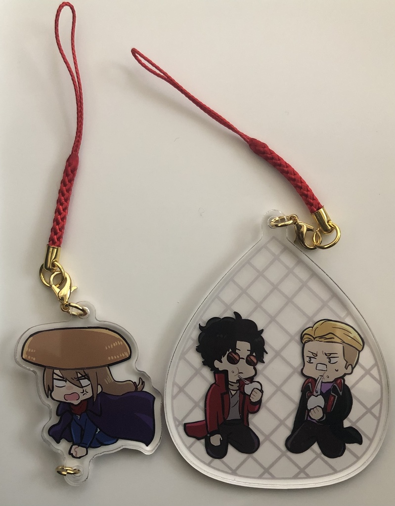 うつけコンビ&剃刀副官キーホルダー