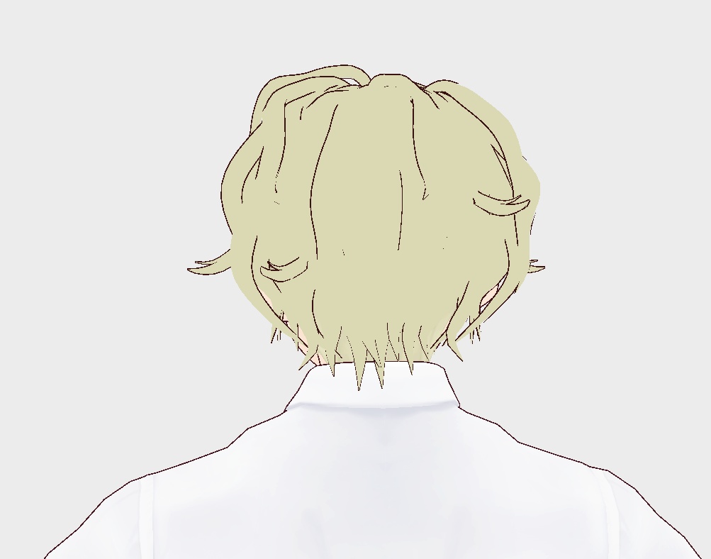 【VRoid】Wavy Senter Part / Boy hair preset