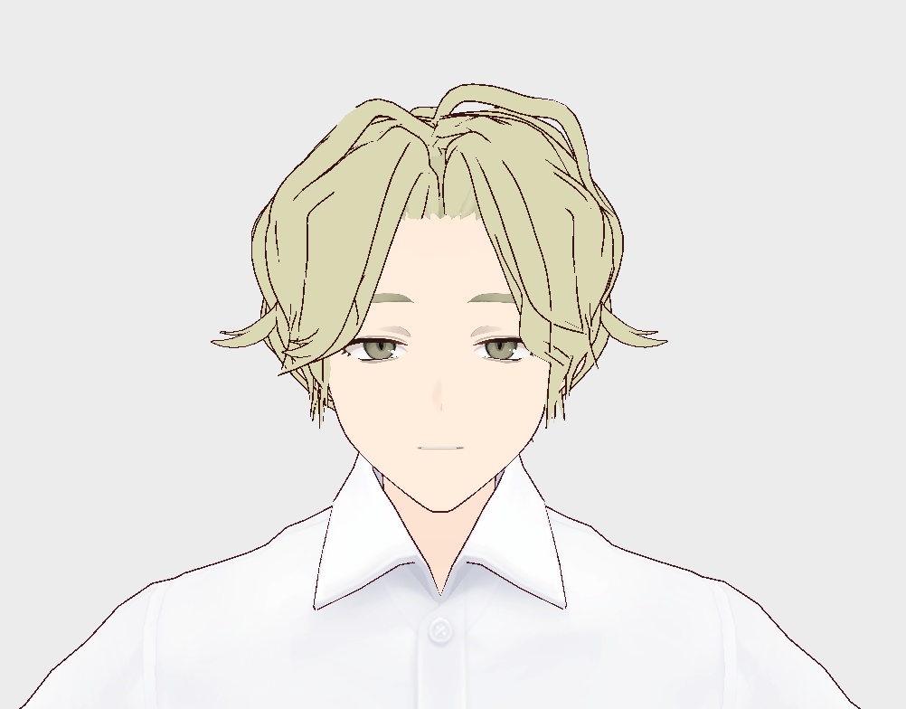 【VRoid】Wavy Senter Part / Boy hair preset