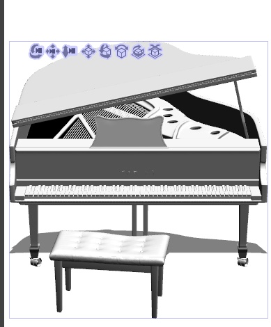 piano ピアノのプレミアム3Dモデルパック(.clipfile CSP)