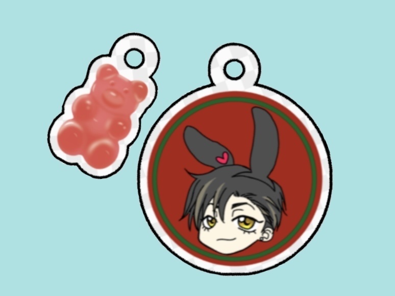 アクリルキーホルダー　うさぎクリスver.