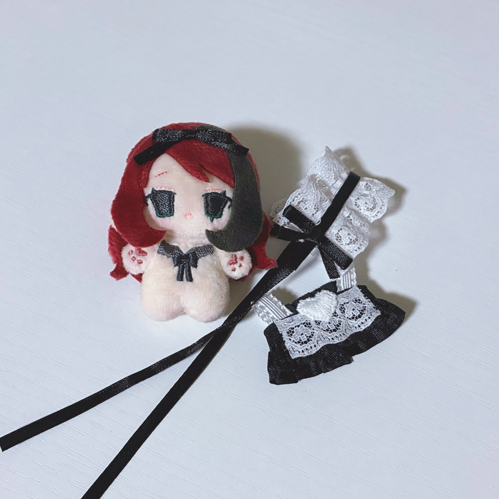 5cmぬい　お洋服セット【🖤🎀】