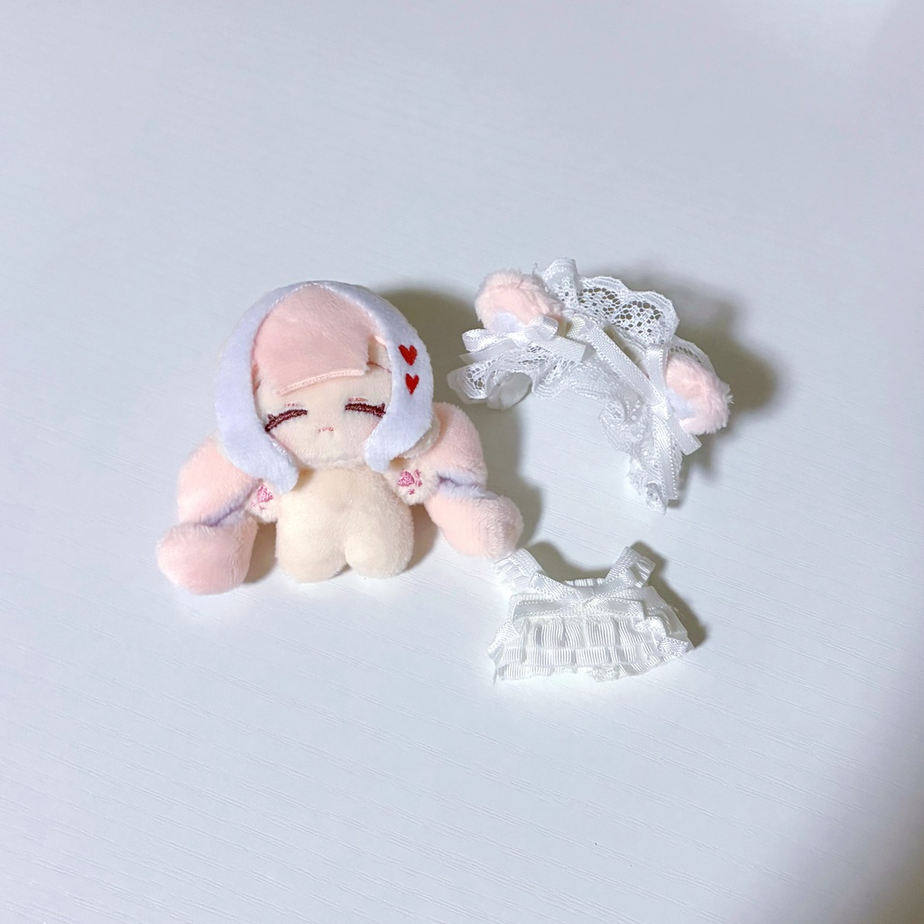 5cmぬい　お洋服セット【🧸🩷🤍】