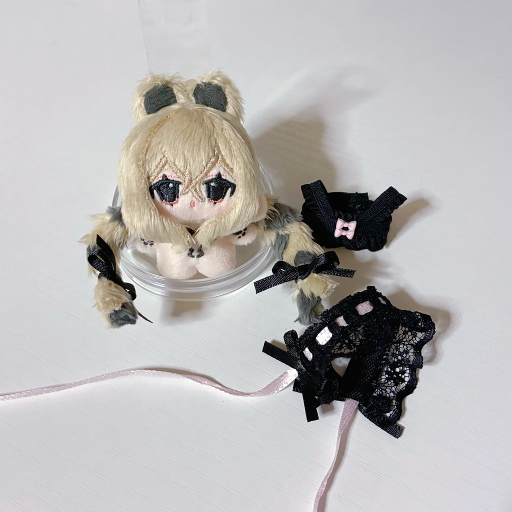 5cmぬい お洋服セット【🐇🖤】