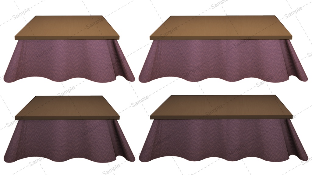 【Vtuberさん向け/イラスト背景素材】和室差分5種【企画・雑談・歌枠用配信素材】