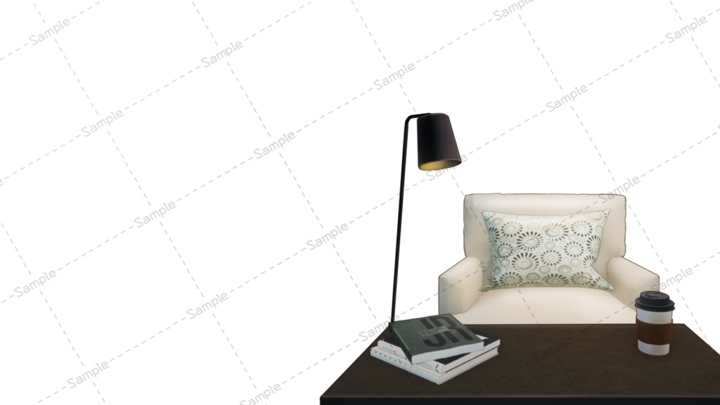 【Vtuberさん向け/イラスト背景素材】シンプルなお部屋【企画・雑談・歌枠用配信素材】