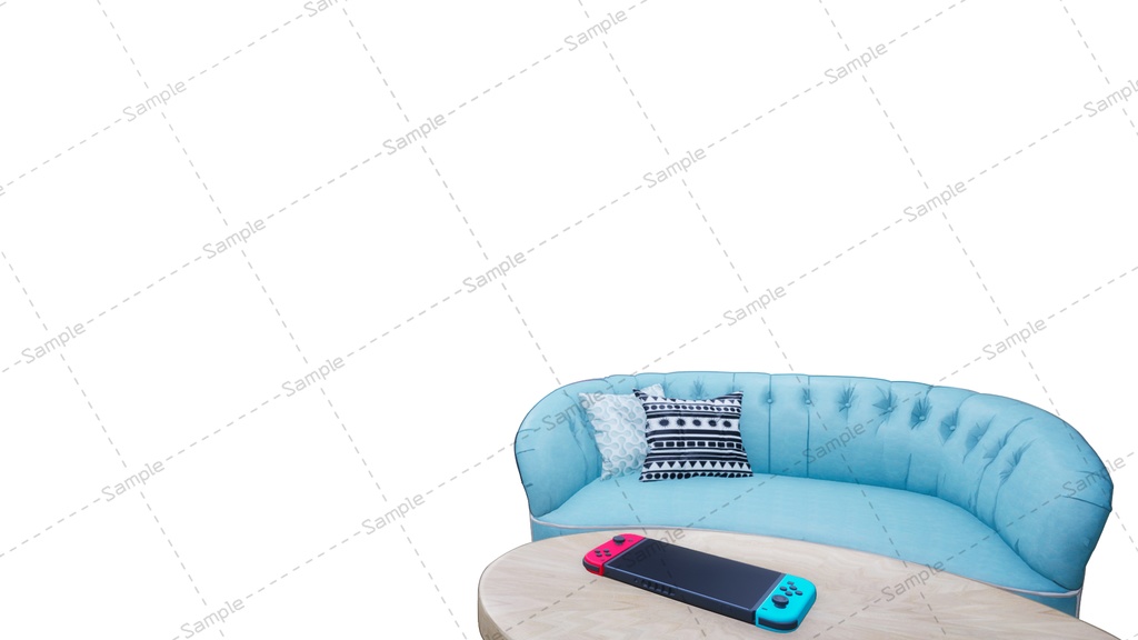 【Vtuberさん向け/イラスト背景素材】元気いっぱいわんぱくなお部屋【企画・雑談・歌枠用配信素材】