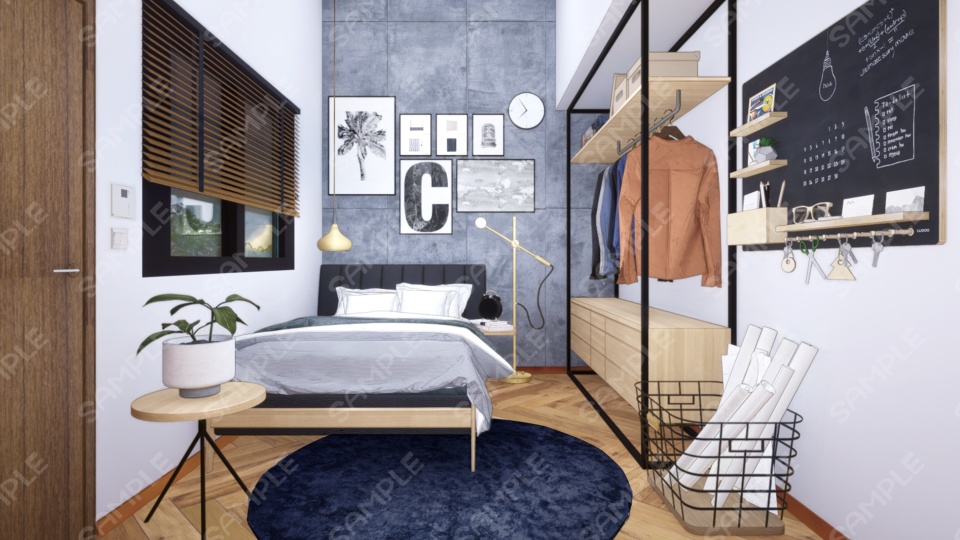 【Vtuberさん向け/イラスト背景素材】ベーシックなお部屋B【企画・雑談・歌枠用配信素材】