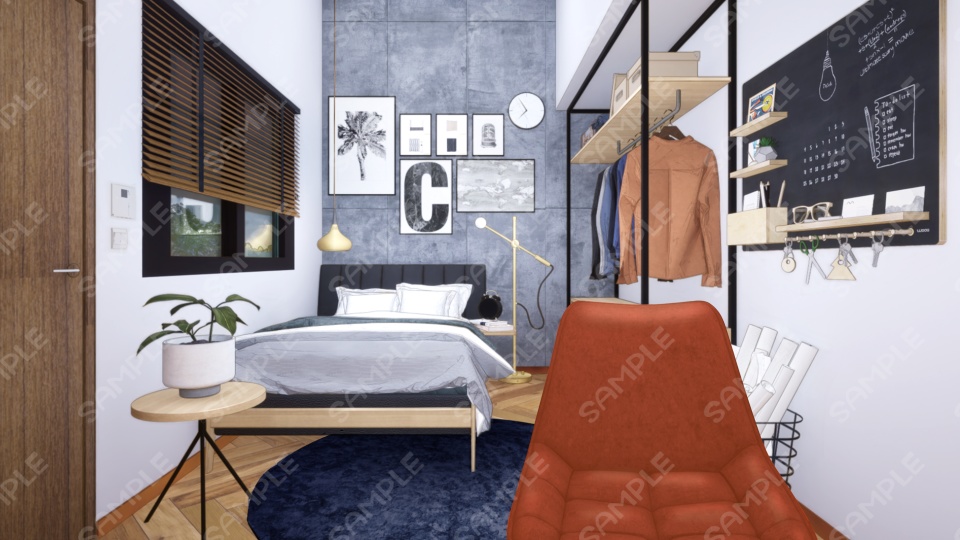 【Vtuberさん向け/イラスト背景素材】ベーシックなお部屋B【企画・雑談・歌枠用配信素材】