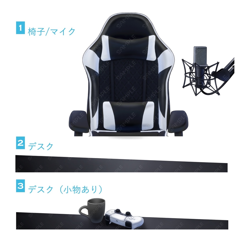 【Vtuberさん配信部屋】モノクロなお部屋【企画・雑談・歌枠用配信素材】