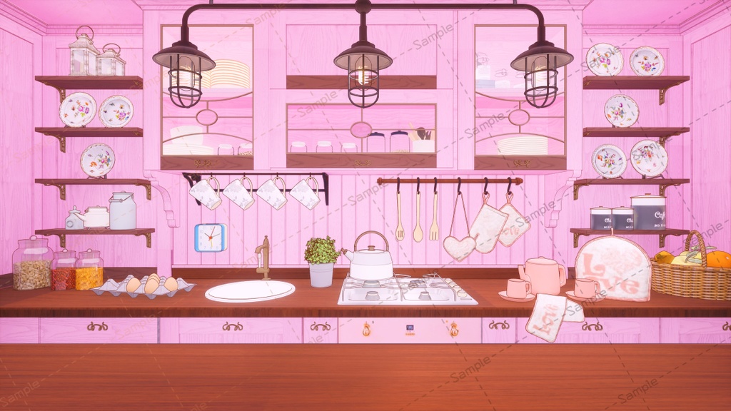 【Vtuberさん配信部屋】バレンタインキッチン【企画・雑談・歌枠用配信素材】