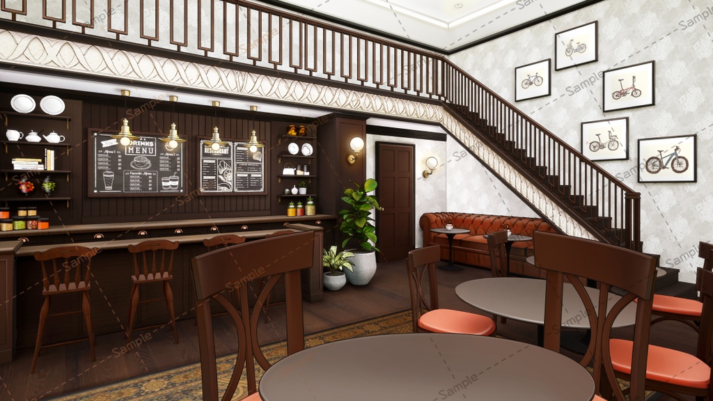 【Vtuberさん配信部屋】カフェなお部屋【企画・雑談・歌枠用配信素材】