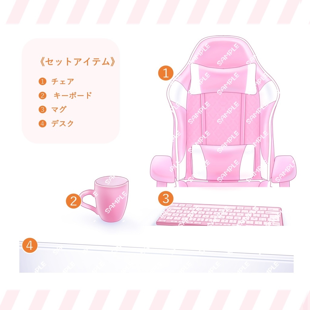 【Vtuberさん配信部屋】ぴんくガーリーなお部屋【企画・雑談・歌枠用配信素材】