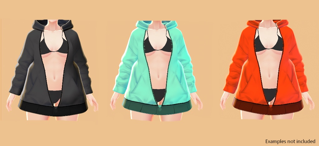 【VRoid】Open Hoodie