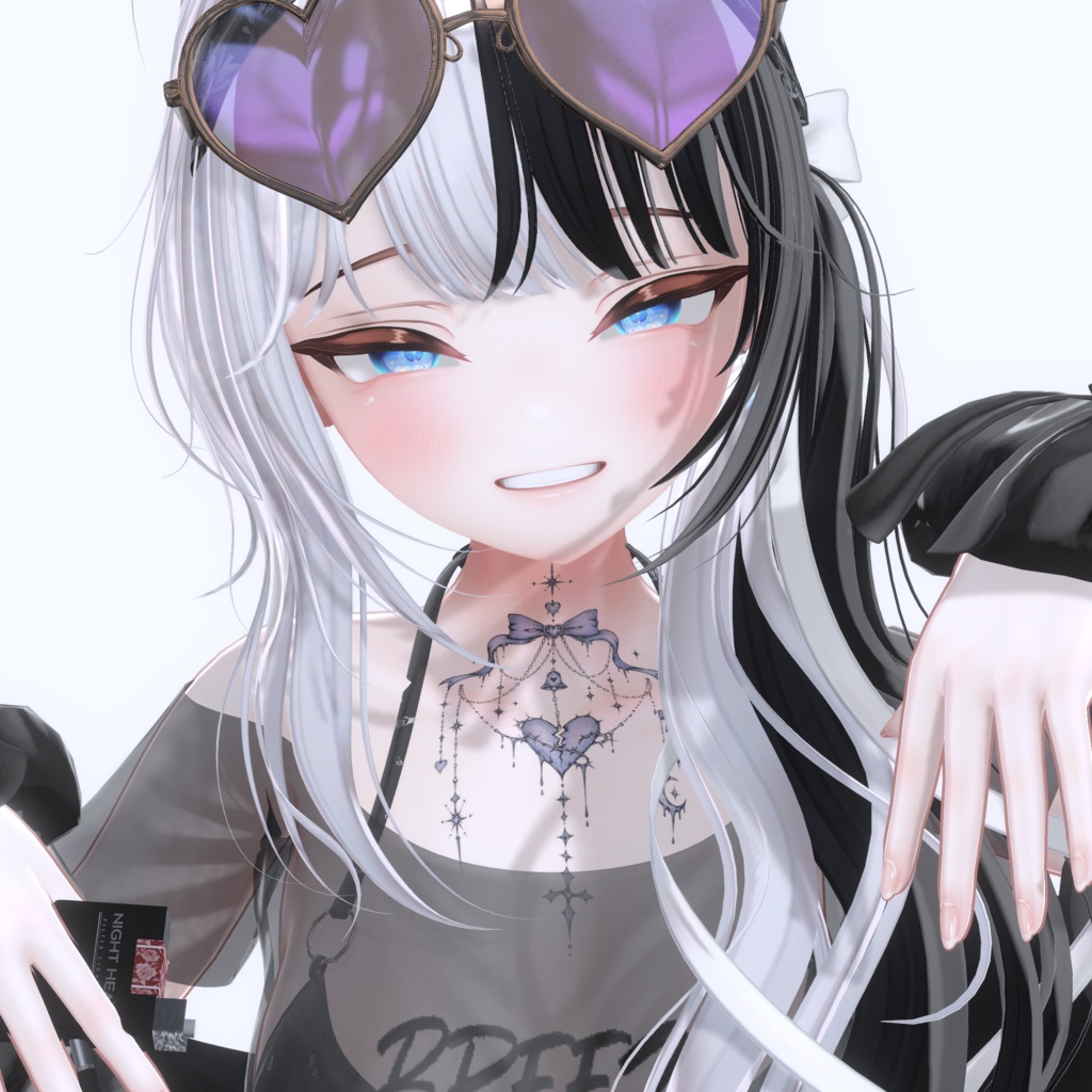 【無料】Broken Heart Tattoo【全アバター対応】
