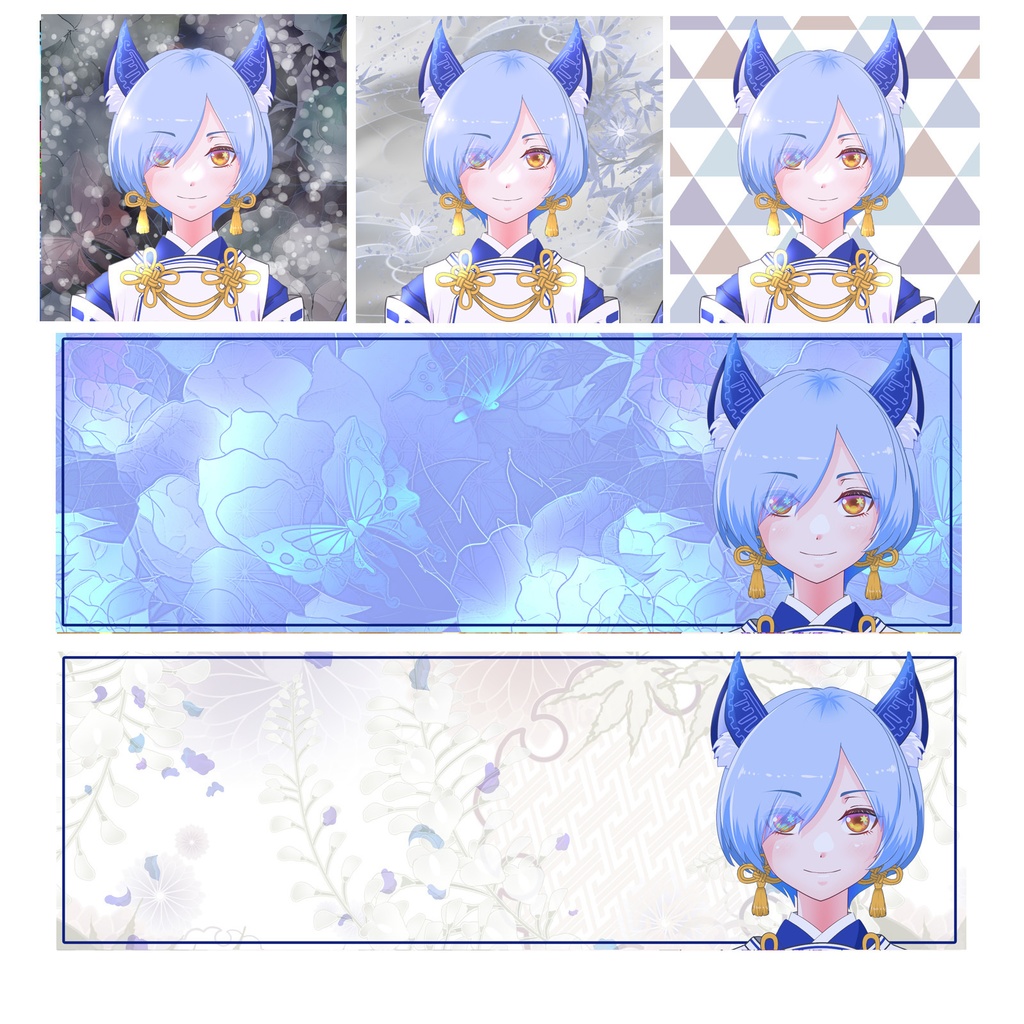 朱霧&蒼霧 ちょっと使える【アイコン】【ヘッダー】各3種類