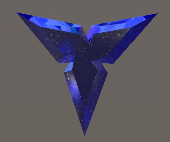 【オリジナル3Dアクセサリ】星天の三角ヘアピン