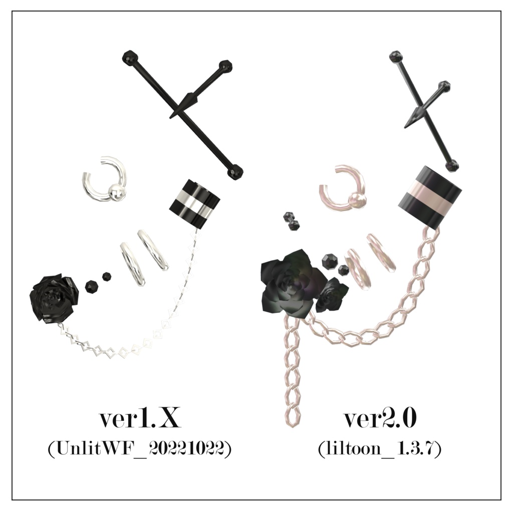 VRC Assumption] Punk Piercing Set ver2.0