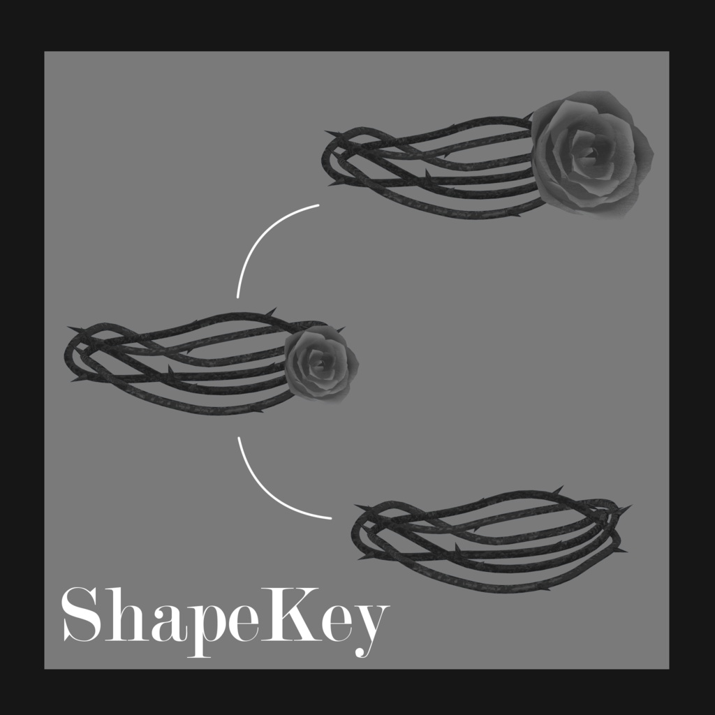 【全3×3種類】薔薇のアクセサリー ver1.2