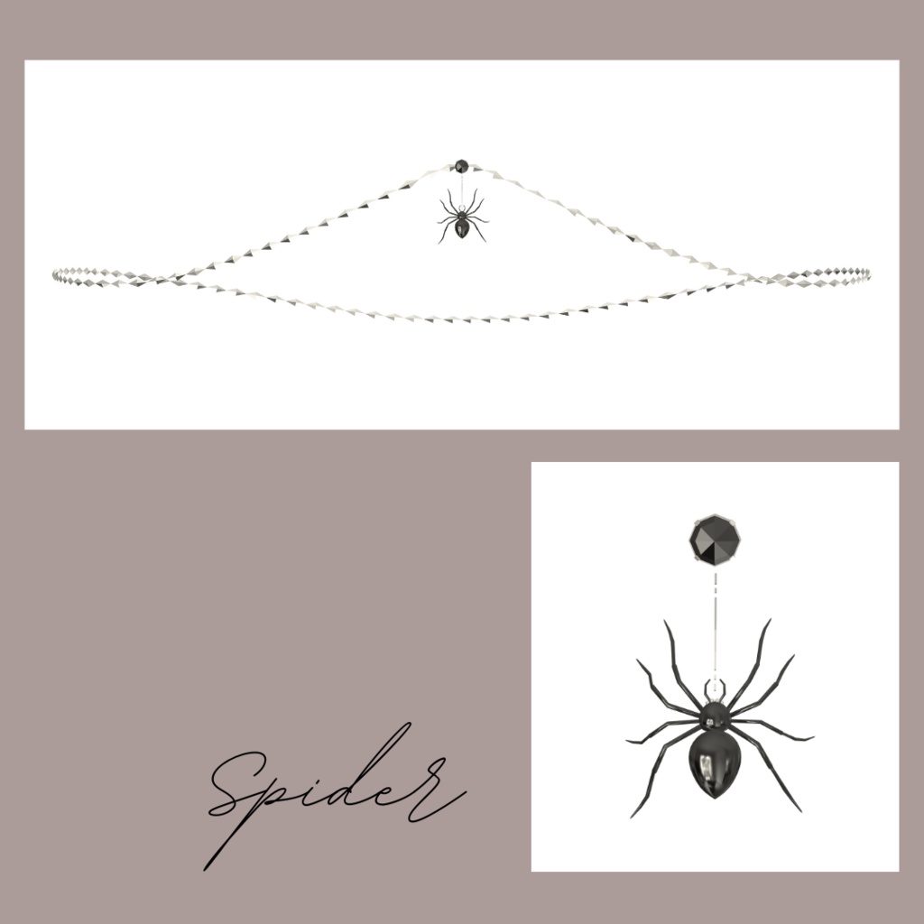 【全9種】チェーン付きへそピアス ver1.1【シェイプキーあり】