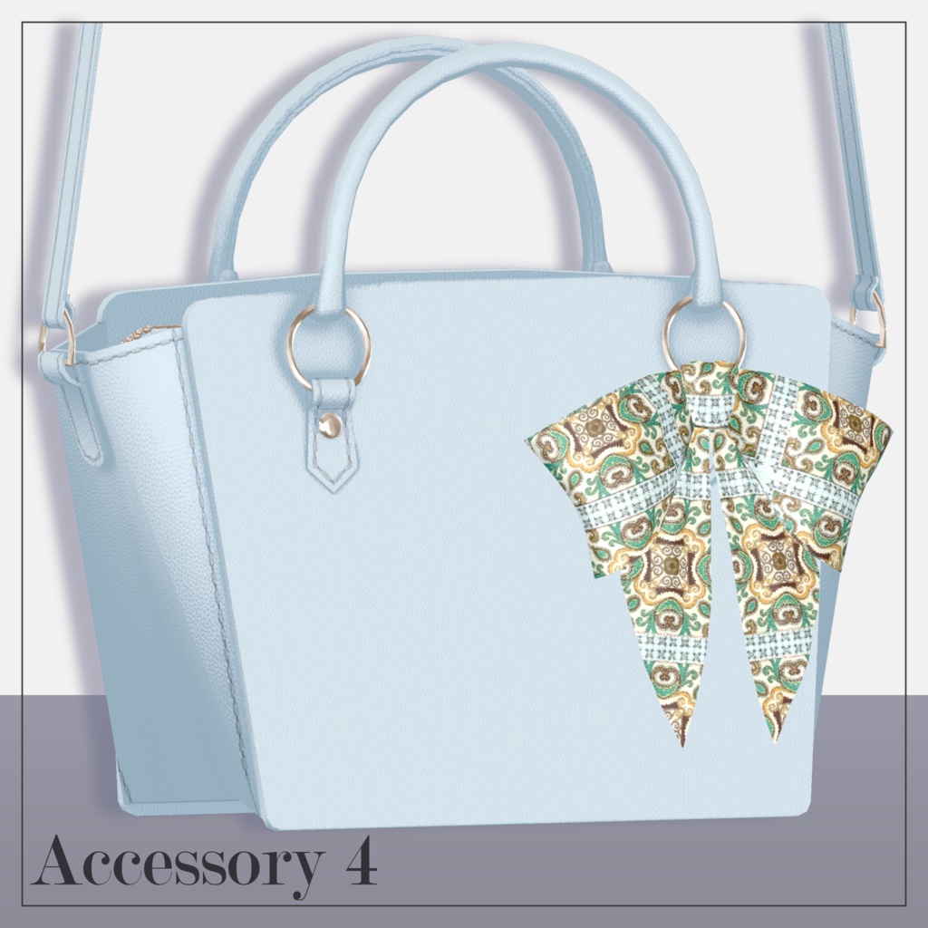 【全20種】アクセサリー付きレザーバッグ ver1.11【シェイプキーあり】