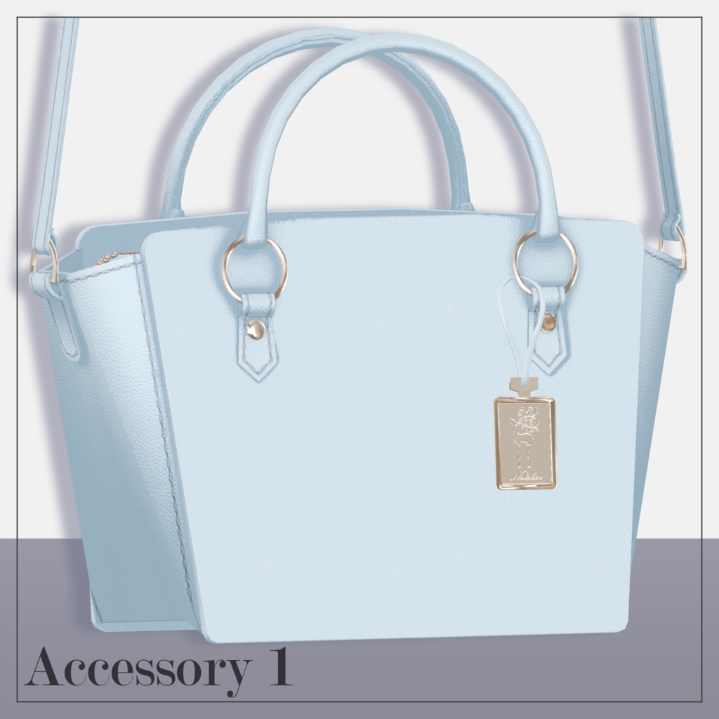 【全20種】アクセサリー付きレザーバッグ ver1.11【シェイプキーあり】