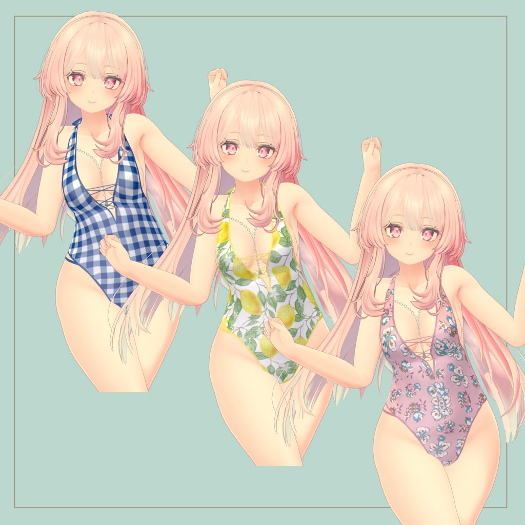 【セレスティア対応】ハイレグ-モノキニ ver1.1【全6柄】