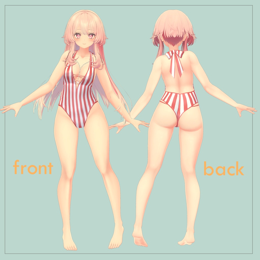 【セレスティア対応】ハイレグ-モノキニ ver1.1【全6柄】