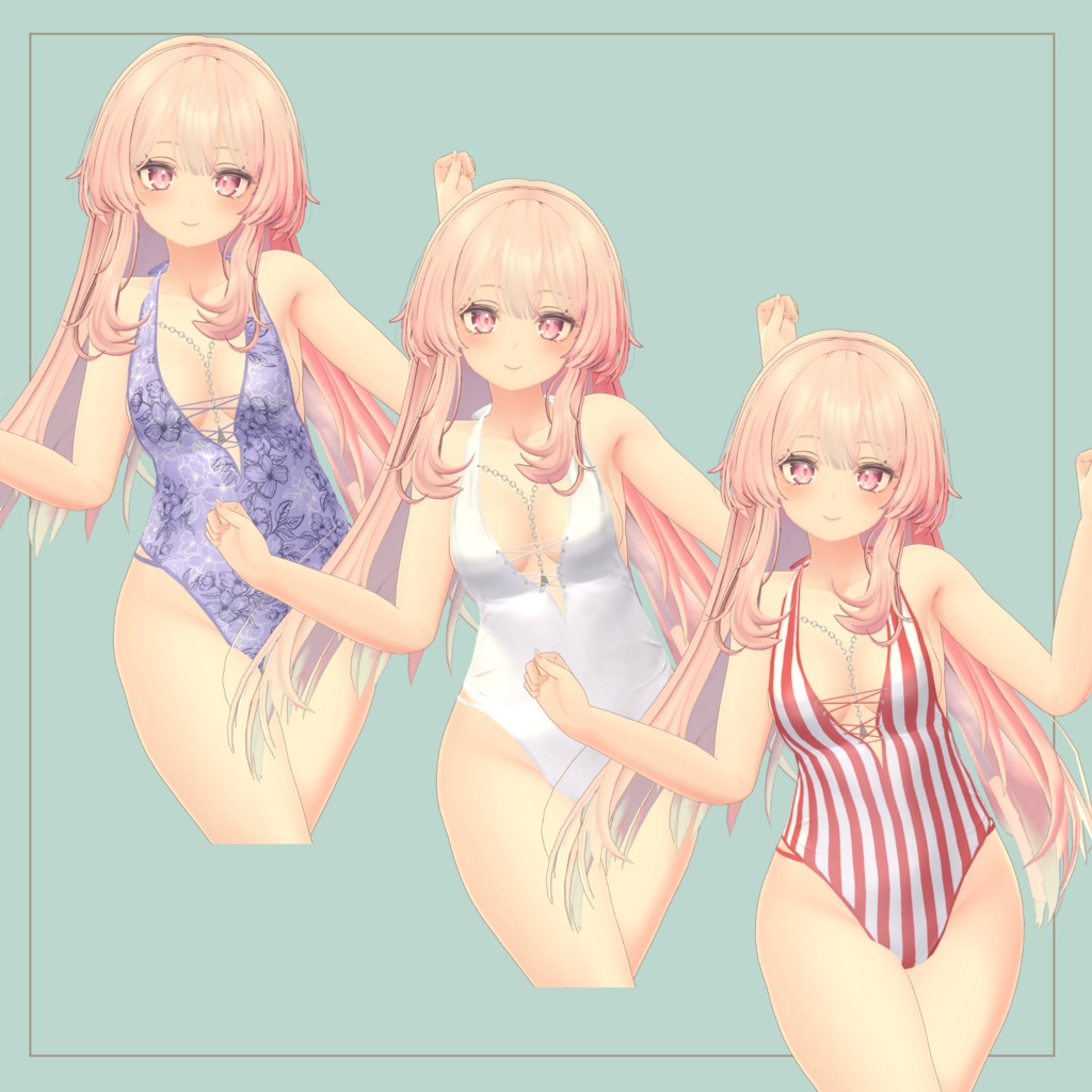 【セレスティア対応】ハイレグ-モノキニ ver1.1【全6柄】