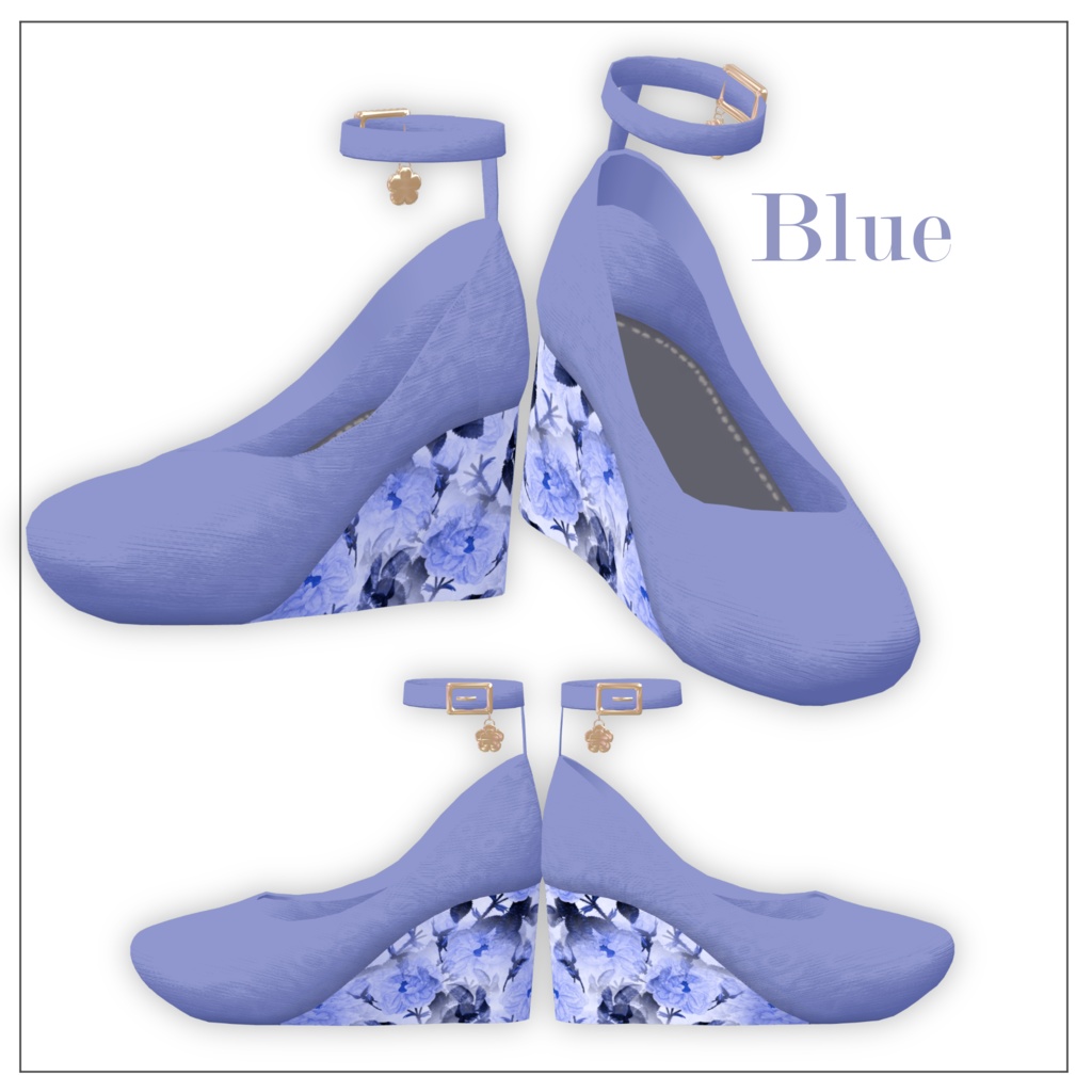 【19体対応】フラワーパンプス ver1.1【全5色】