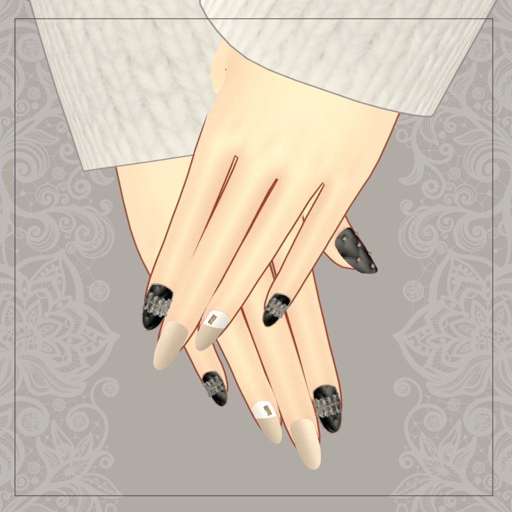 【21体対応】レースネイル ver1.1【全5色】