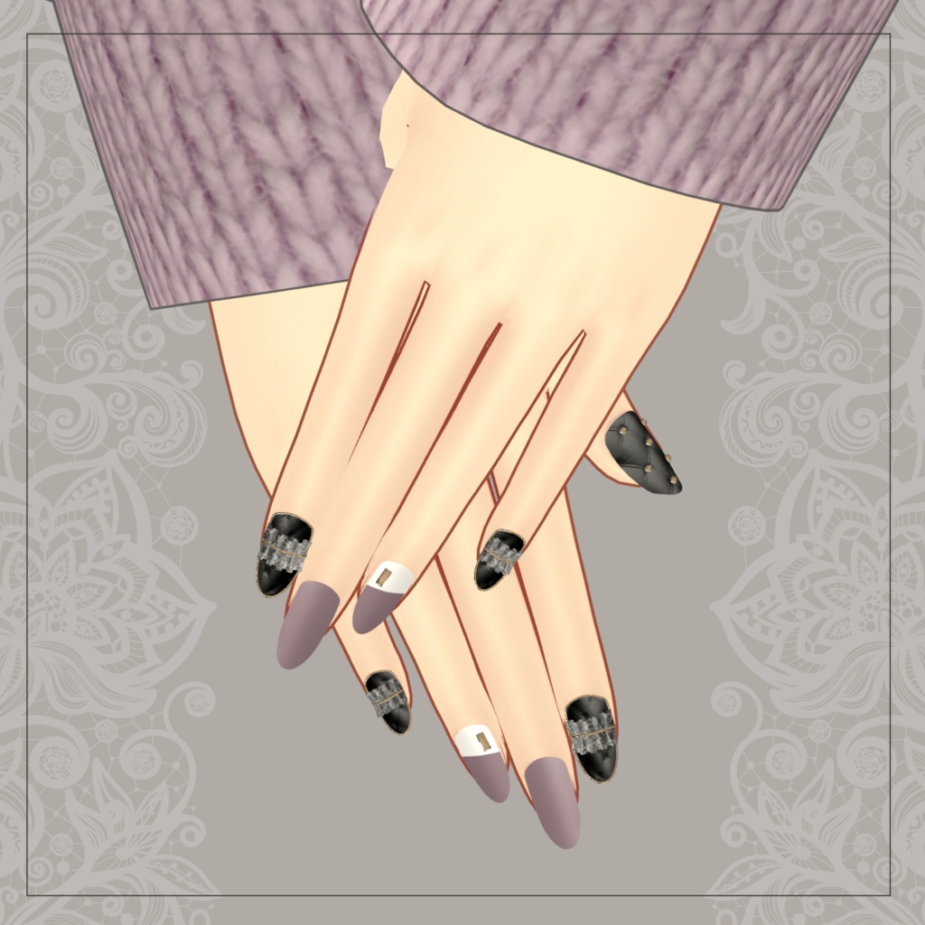 【21体対応】レースネイル ver1.1【全5色】